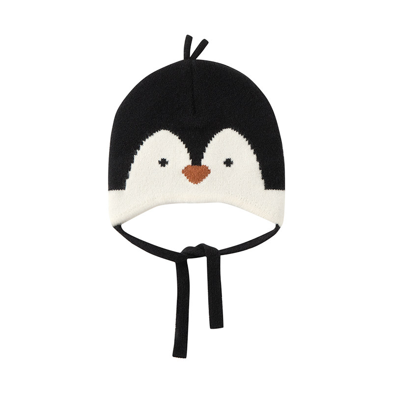 尼多熊2025婴儿帽子护耳帽保暖宝宝针织毛线帽子男女孩秋冬季新款