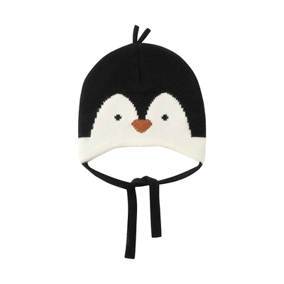 尼多熊婴儿护耳帽针织毛线帽秋冬