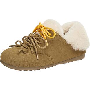 百思图春季新款时尚户外百搭休闲勃肯鞋平跟圆头女单鞋V4368AM5