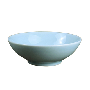 中式影青陶瓷浅碗菜碗蒸碗景德镇农家饭碗商用面碗瓷碗青瓷米饭碗