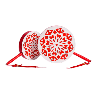 汉御牛皮热巴鼓太平女儿鼓藏族热巴舞鼓扇子鼓儿童舞蹈鼓手鼓花鼓