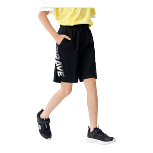 巴拉巴拉童装儿童五分裤子男大童短裤2025夏季薄款速干跑步运动裤