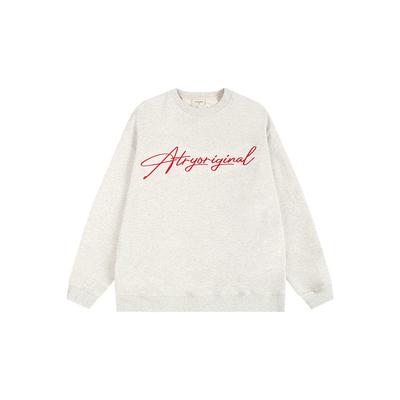 花体LOGO刺绣圆领卫衣