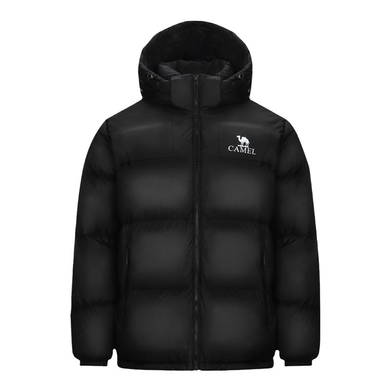 駱駝加厚保暖羽絨服面包服黑鉆3.