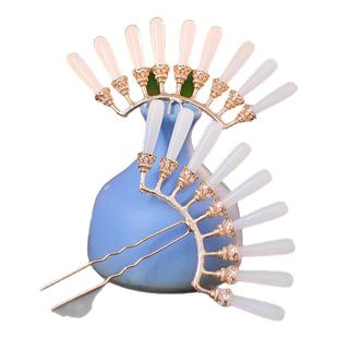 古风发饰排簪古典气质明制发钗u钗典雅大气复古宫廷手工饰品头饰