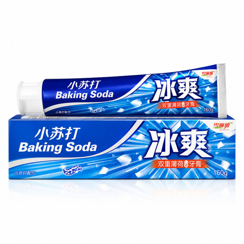 小苏打冰爽牙膏美白除口臭祛黄烟渍洁白去牙渍亮白清新口气抗敏感