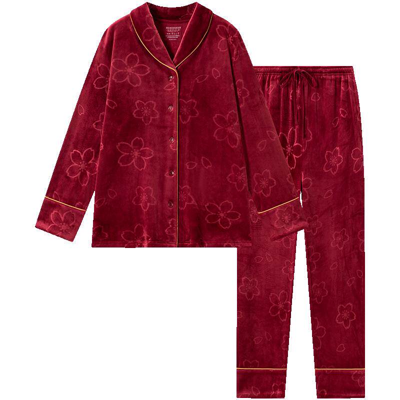 舒雅女士超柔绒家居服套装