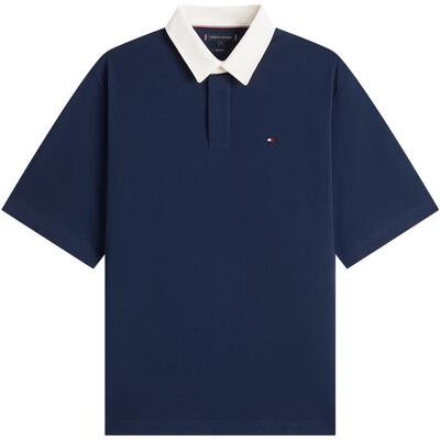 Tommy男装纯棉大旗标宽松POLO衫