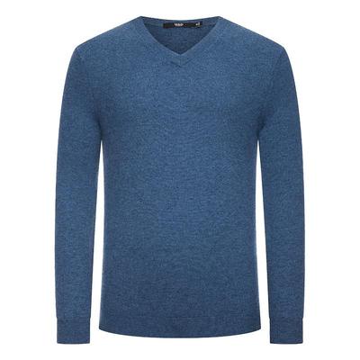 名盾V领毛衫纯羊毛针织衫