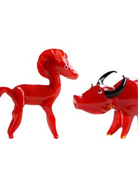 家居装饰品琉璃摆件十二生肖动物