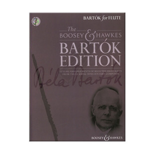 巴托克 精选长笛作品 长笛和钢琴 附CD 博浩原版乐谱书 Bartok for Flute flute and piano BH13066