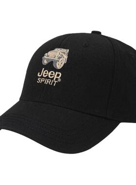 秋冬吉普JEEP SPIRIT专柜正品加厚加大羊毛棒球帽休闲毛呢帽子男