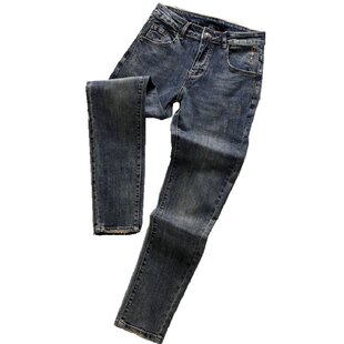 秋季牛仔长裤复古水洗牛仔裤男士韩版修身弹力小脚裤休闲百搭潮流