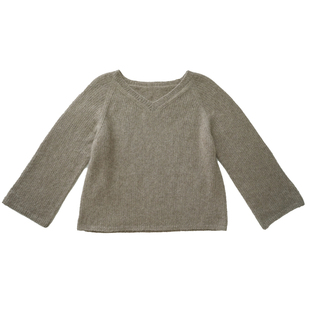 编织人生383云间棒针V领套衫材料包 真丝羊绒手工编织DIY毛线新款