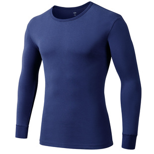 ab内衣男士精梳纯棉薄款刷绒保暖圆领半高领单件上衣R785/R786