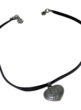 原创设计y2k辣妹爱心蝴蝶结项链