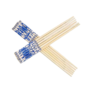 青花瓷一次性高档筷子加长加粗独立包装聚餐户外环保方便酒店家用