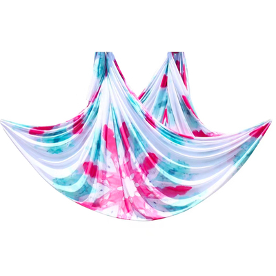 美式旋转彩色布绸缎空中瑜伽吊床