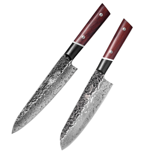 【自营】三本盛日本主厨刀大马士革粉末钢小菜刀牛刀三德料理寿司