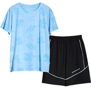 胖童装男童短袖套装加肥加大夏装中大童速干运动篮球服套装15岁13