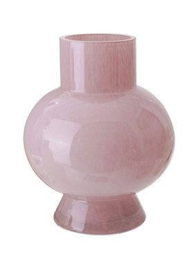 法式中古花瓶高级感艺术磁粉色琉璃玻璃插花摆件客厅轻奢软装饰品