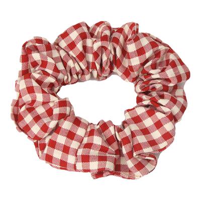 发圈布艺格纹款式高弹力