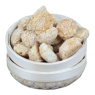 福州传统糕点芝麻酥球福清特产小吃金钱饼芝麻饼麦蒂酥芝麻饼零食