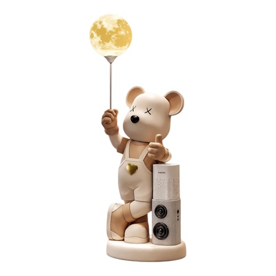 小爱智能音箱暴力熊客厅落地摆件