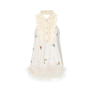 【明星同款】lefame拉飞姆新中式花朵珠片绣花旗袍上衣