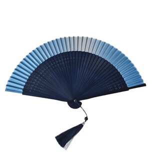 头青日式空白扇子折扇中国风夏季汉服旗袍折叠扇小竹跳舞舞蹈扇子