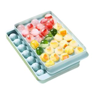 圆形冰球带盖球形制冰格冰球冻冰块模具创意自制做冰格盒子制冰盒