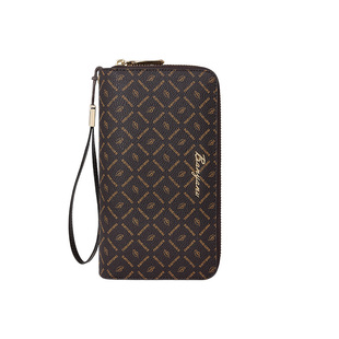 女款钱包女士新款印花大容量长款钱包卡包一体双拉链多功能手拿包