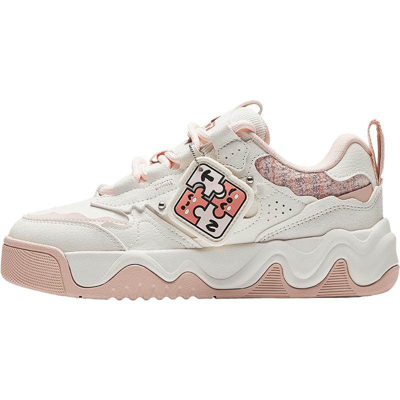 奶昔安踏儿童女大童板鞋2025冬款上新舒适防滑耐磨中大童时尚板鞋