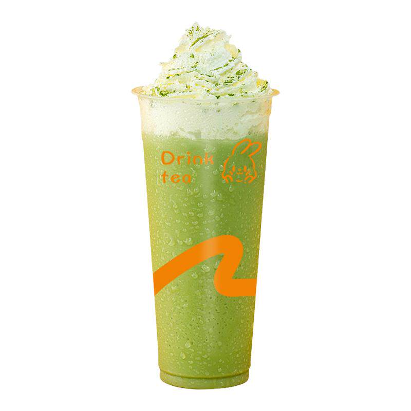 90口径奶茶杯网红杯子一次性塑料吸塑杯带盖500ml700ml冷饮杯商用