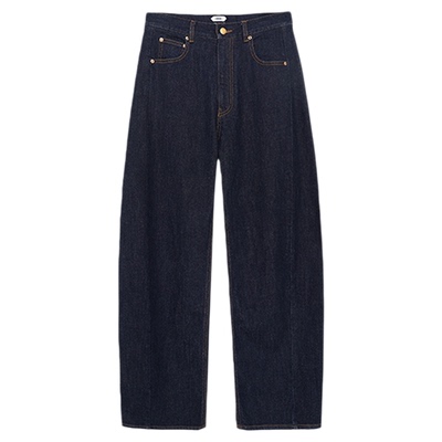 IMMI秋冬休闲水洗弹力牛仔阔腿裤