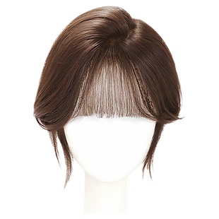 三七分斜刘海假发片女头顶补发片真发蓬松高颅顶遮发缝无痕假刘海