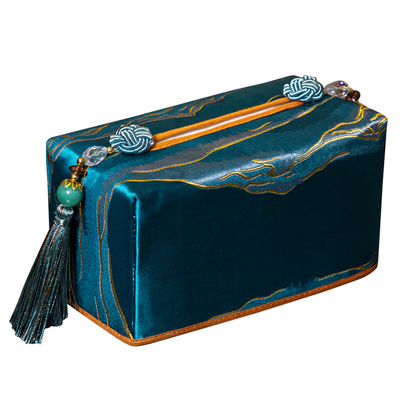 新中式客厅家用抽纸盒茶几餐巾纸盒收纳盒新中式纸巾套布艺纸巾盒