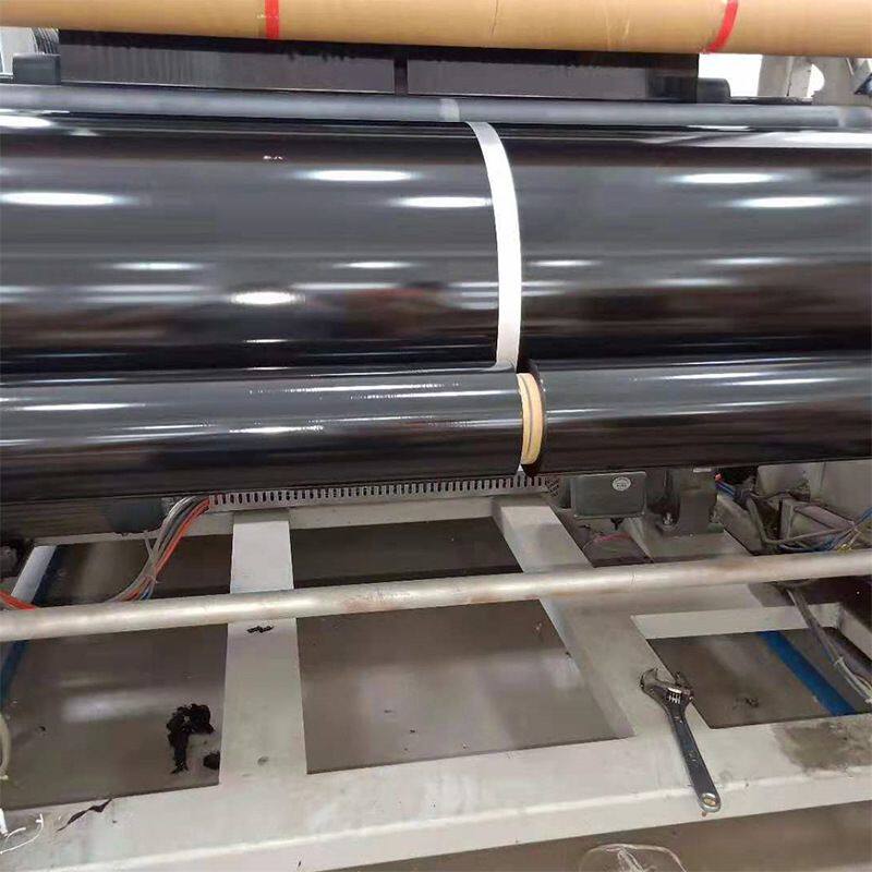 pe黑色缠绕膜厂家50cm打包薄膜拉伸膜工业用加塑料包装粘遮蔽拉升