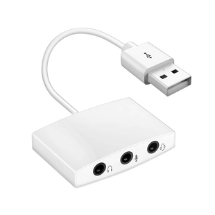 USB转3.5mm电脑音频转换器耳机麦克风二合一转接线台式主机外接外置声卡输出音响连接器笔记本转化器三合一