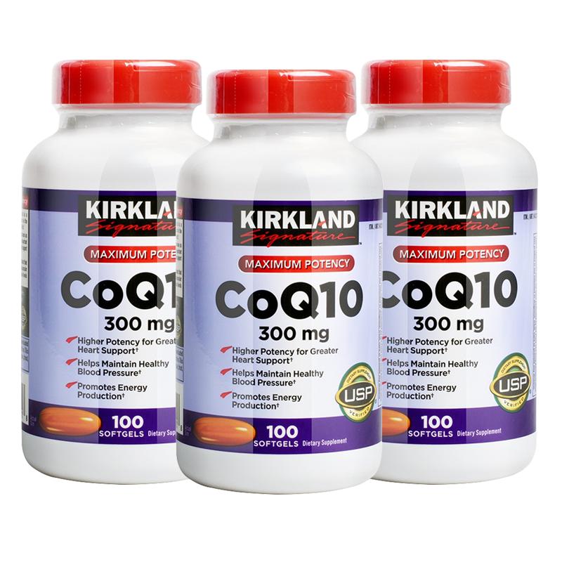 柯克兰辅酶q10软胶囊300毫克100粒美国进口维持健康血压心脏支持