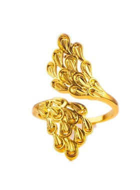 女沙金结婚假三金仿真黄金戒指