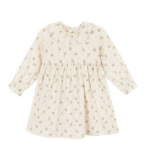 陈大猪小O宝 宝宝森系套装女春秋洋气新款儿童碎花裙子套装