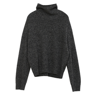 Carolingian極简ROW风!柔糯羊毛牦牛绒堆堆领慵懒宽松毛衣针织衫