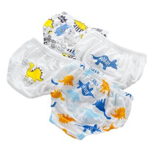 4条装男童内裤竹节棉夏薄款 透气婴幼儿速干宝宝三角裤纯棉面包裤