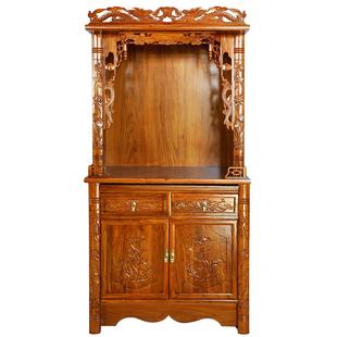 老榆木佛龛供桌神台佛柜立柜家用实木财神爷摆放柜神龛菩萨供奉台