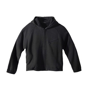 Terrawear合身短款秋冬纯色做旧抓绒水洗拉链中性卫衣 slim fit