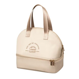 上班族带饭包学生饭盒袋双层保温便当包户外野餐包保鲜袋加厚铝箔