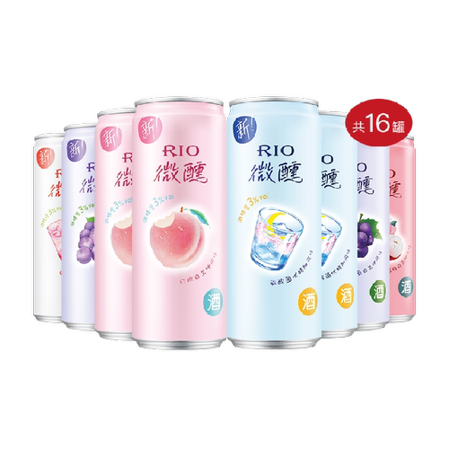 RIO锐澳3度微醺5口味330ml*16果酒洋酒预调鸡尾酒量贩装整箱