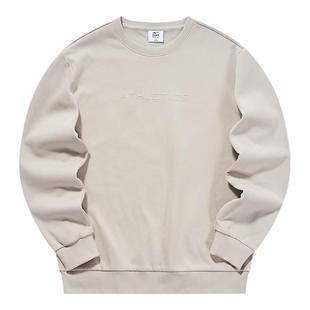 鸿星尔克卫衣男2025冬季新款男士运动圆领套头衫长袖加绒上衣男装