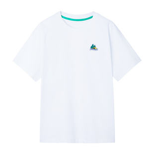 骆驼男装三防短袖t恤男春夏季2026新款圆领印花户外情侣休闲半袖